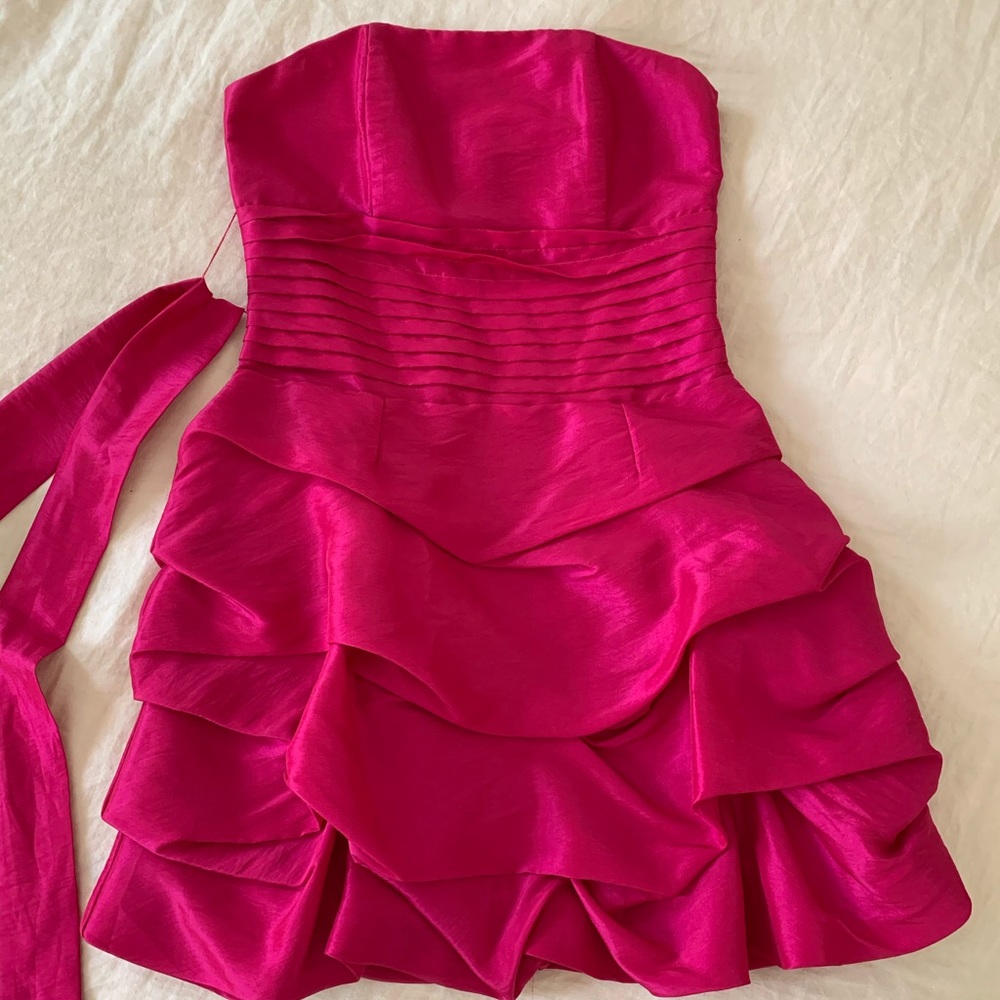 Chic little hot pink cocktail dress